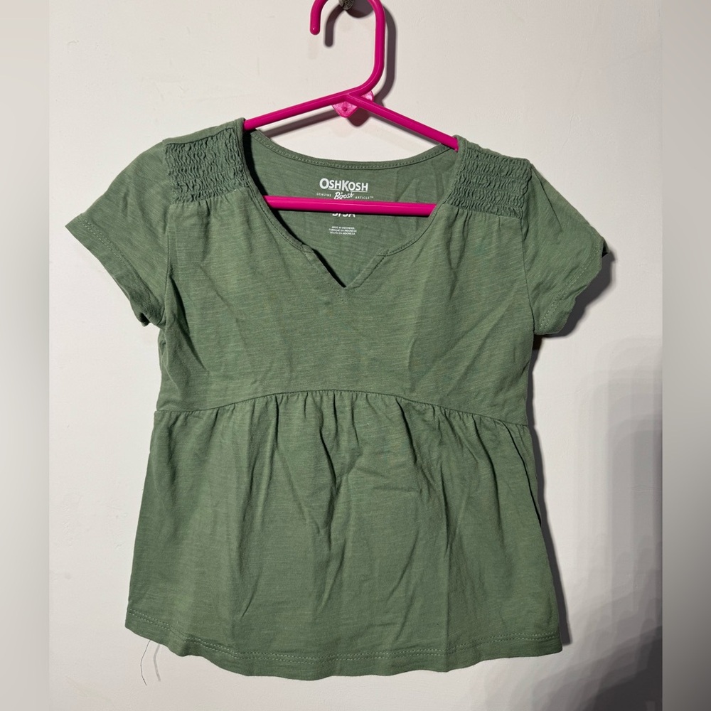 Oshkosh green blouse 5T